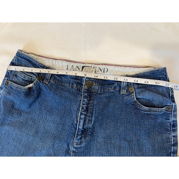 Lands End Women Vintage 1980s Jeans Boot Cut Original Fit Classic Waist Blue 16P - Picture 7 of 9
